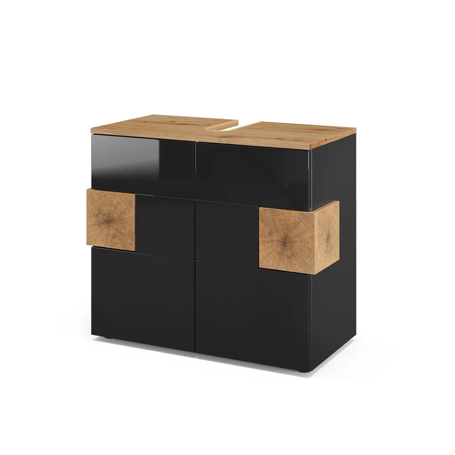 Vicco Waschtischunterschrank Eden mit 2 Türen in Anthrazit, B/T/H: 73,1 x 64,0 x 37,0 cm - Bild 3