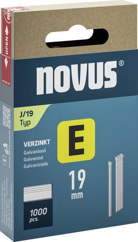 Novus Tackernägel Typ J in Silber, galvanisiert, Länge: 19 mm, 1000 Stück - Bild 1