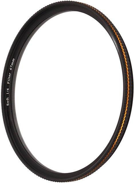 Andoer Weicher Diffusion 1/4 Filter für verträumte Kinoeffekte, Mattierter optischer Glasfilter, Durchmesser: 67 mm, Farbe: Schwarz - Bild 1