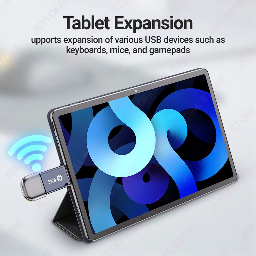 JEYI USB 3.2 auf Typ C OTG Adapter mit 10G Datenübertragung, 36W Schnellladung und Thunderbolt 3 Unterstützung - Bild 3