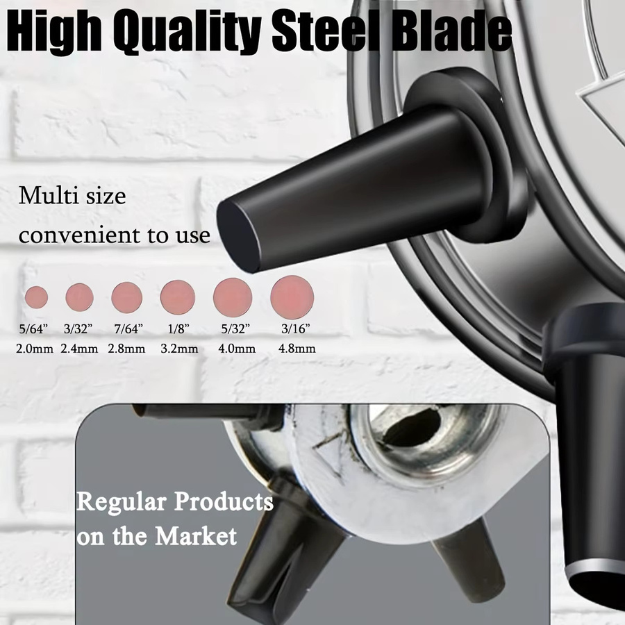 Professionelles Locher-Werkzeug aus Metall in Silber für Leder, Gürtel, Uhrenarmbänder und Handtaschengurte - Bild 5