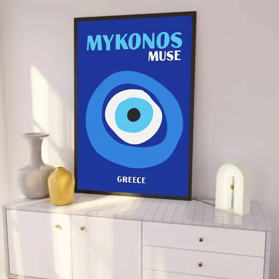 Kayou Filmplakat Wanddekoration als selbstklebender wasserfester Papieraufkleber mit geometrischem Design, B/H: 10 x 15 cm - Bild 3
