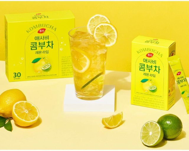 Dongseo Kombucha Tee Pulver, Zitrone Limette, 60 x 5 g - Bild 1