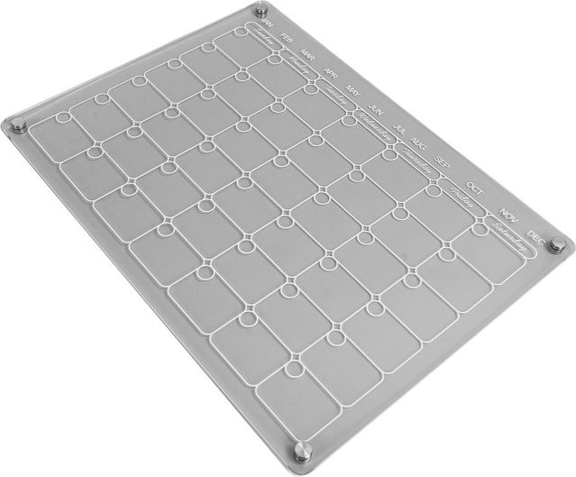 Magnetisches Whiteboard von GoolRC in Grau mit 6 Markern und Löschbrett als trocken abwischbare Tafel für Senioren und Alzheimer-Patienten - Bild 1