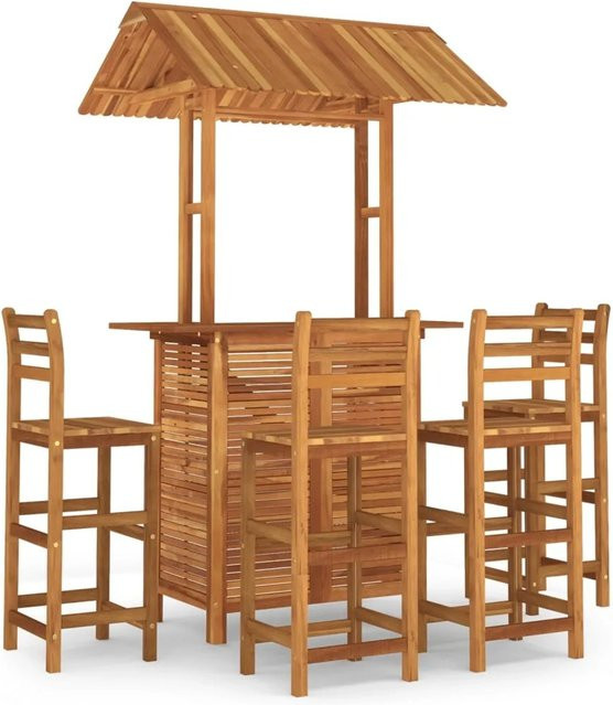 vidaXL 5-tlg Gartenbar-Set Modell 6 aus Akazien-Massivholz in Braun - Bild 1