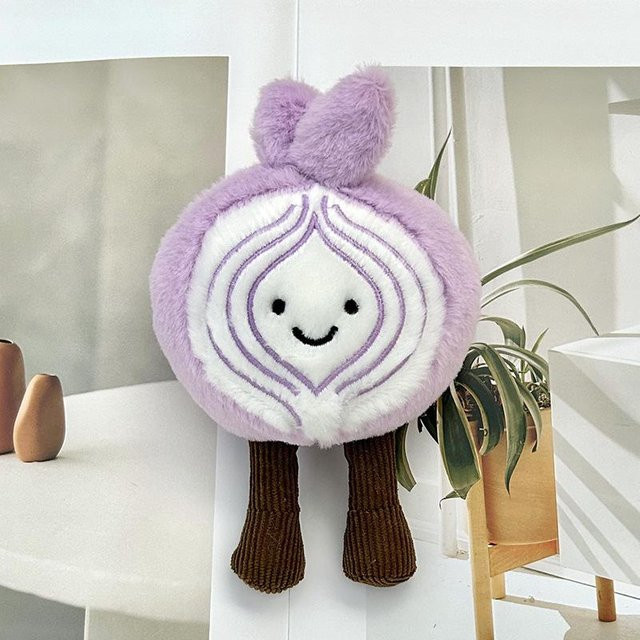 Linyi toy Zwiebel Plüschtier Schlüsselanhänger, lila, 15cm - Bild 1
