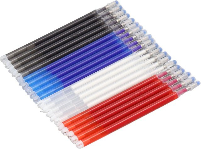 GoolRC 80 Stück hitzelöschbare Stoffstifte Minen mit Stahlspitze in 4 leuchtenden Farben, Multicolor - Bild 1