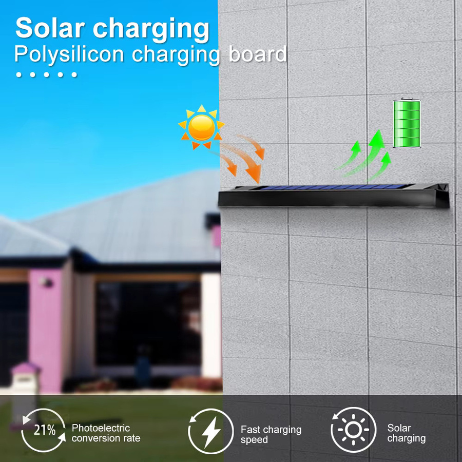 8er Set Solar LED Zaunleuchten warmweiß wasserdicht für Garten und Terrasse - Bild 5