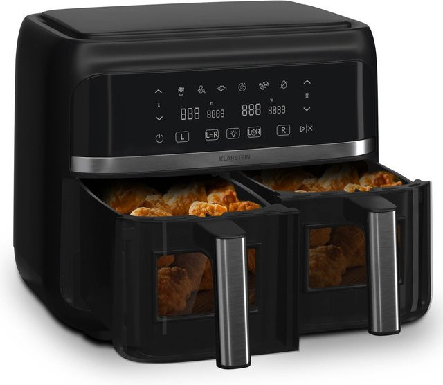 Klarstein VitaFry Duo Skylight Heißluftfritteuse mit Dual Zone, 7,6 Liter, Schwarz - Bild 1