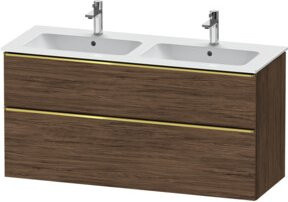 Duravit Waschtischunterschrank D-Neo in Braun Hochglanz, B: 128 cm, T: 46,2 cm - Bild 1