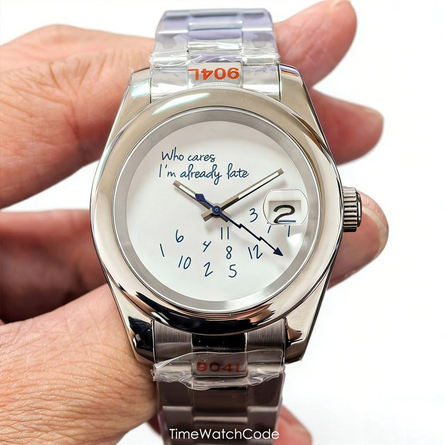 Tandorio Automatikuhr, Edelstahl, Weiß, 39 mm, Herren - Bild 1