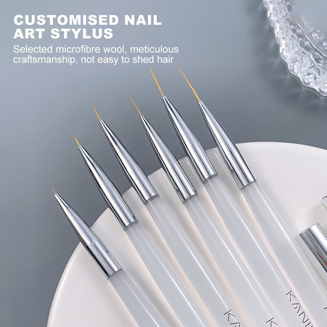 Kaniu Nail Art Pinsel, Nagellinienpinsel mit Strass, Maniküre Details - Bild 1