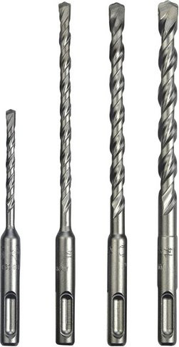 Connex Hammerbohrer-Set SDS-plus in Silber mit Durchmessern von 5, 6, 8 und 10 mm - Bild 1