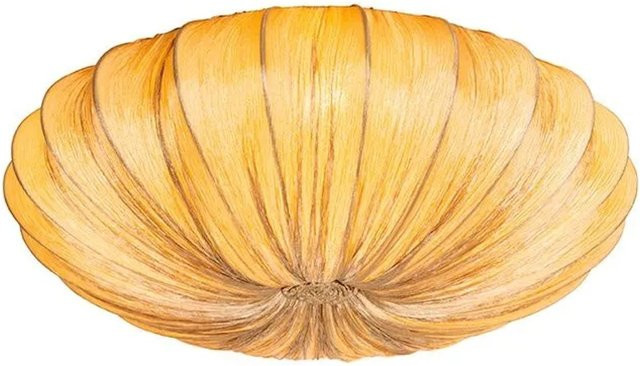 QAZQA Japandi Deckenleuchte Beige, 5-flammig, Stoff und Stahl, Durchmesser: 60 cm, Höhe: 19 cm - Bild 1