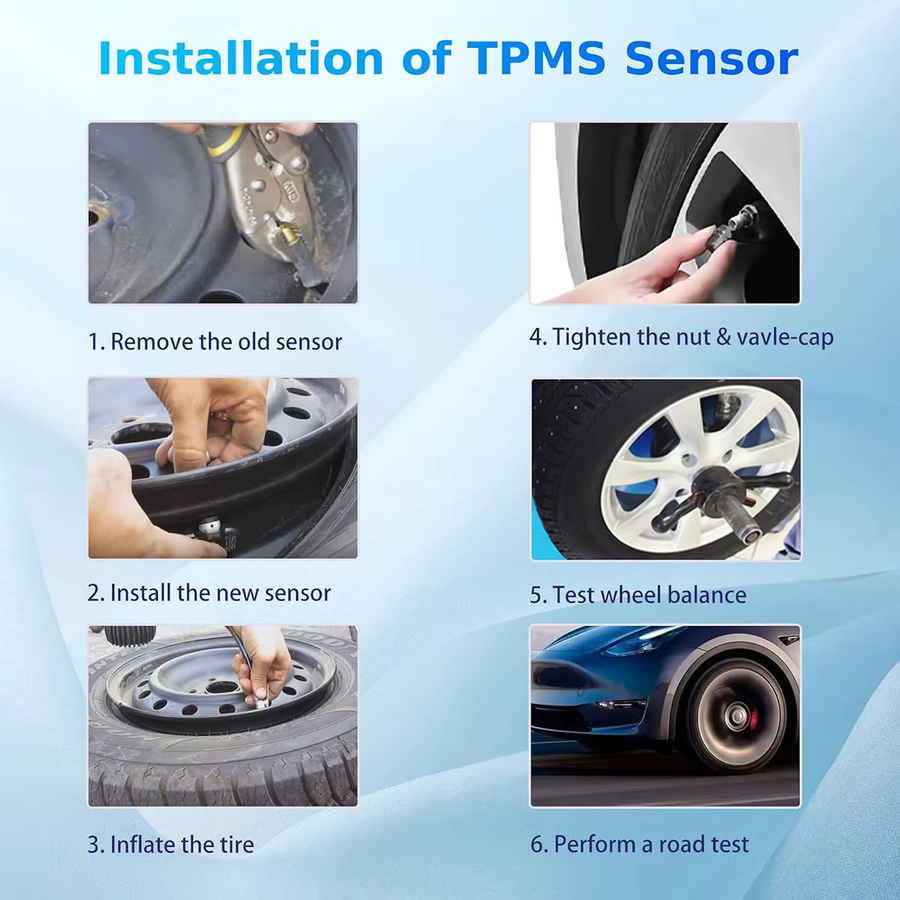 4 Stück Bluetooth Reifendrucküberwachungssensoren TPMS für Tesla Model 3, Y, S, X (2020-2024) und Model Y Juniper (2025) 1490701-00-B 1490701-01-B 1490701-01-C - Bild 7