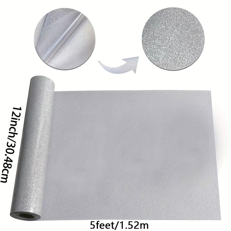 Glitzerndes Wärmeübertragungs-Vinyl zum Aufbügeln in Rot, B: 30,5 cm, L: 152 cm - Bild 2