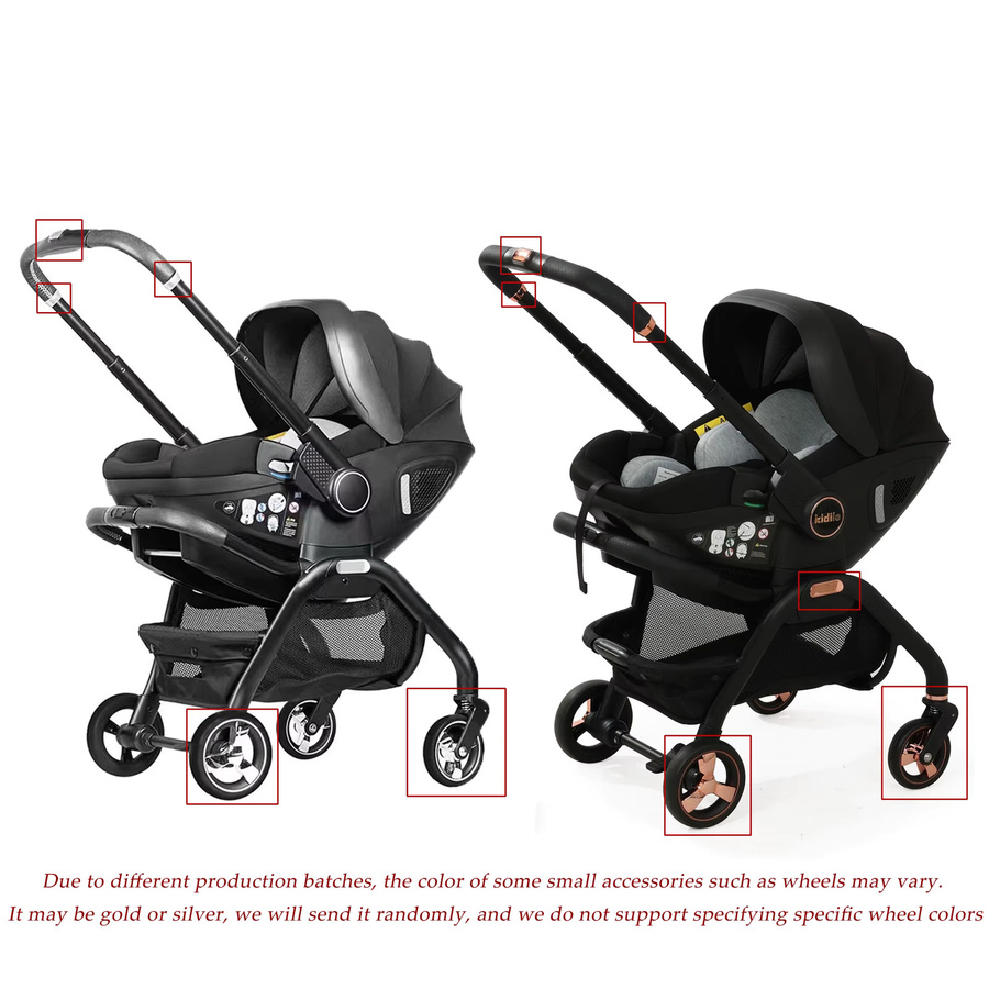 3 in 1 Luxus Kinderwagen Set von Warm house mit Babywanne, Sportsitz und Kindersitz, faltbar und verstellbar, Farben: Blau und Schwarz - Bild 2
