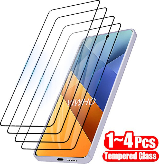 Xiaomi Schutzglas für Poco M6 Pro 4G M5s M5 M4 Pro Tempered Glass Displayschutzfolie transparent - Bild 1