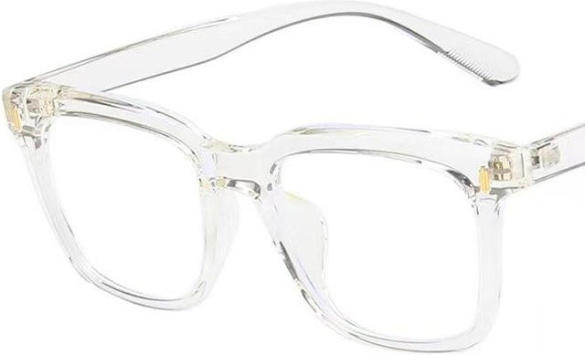 Wucifang Jewelry Korrektionsbrille, Quadratisch, Vollrand, Kunststoff, Herren, White, Transparent - Bild 1