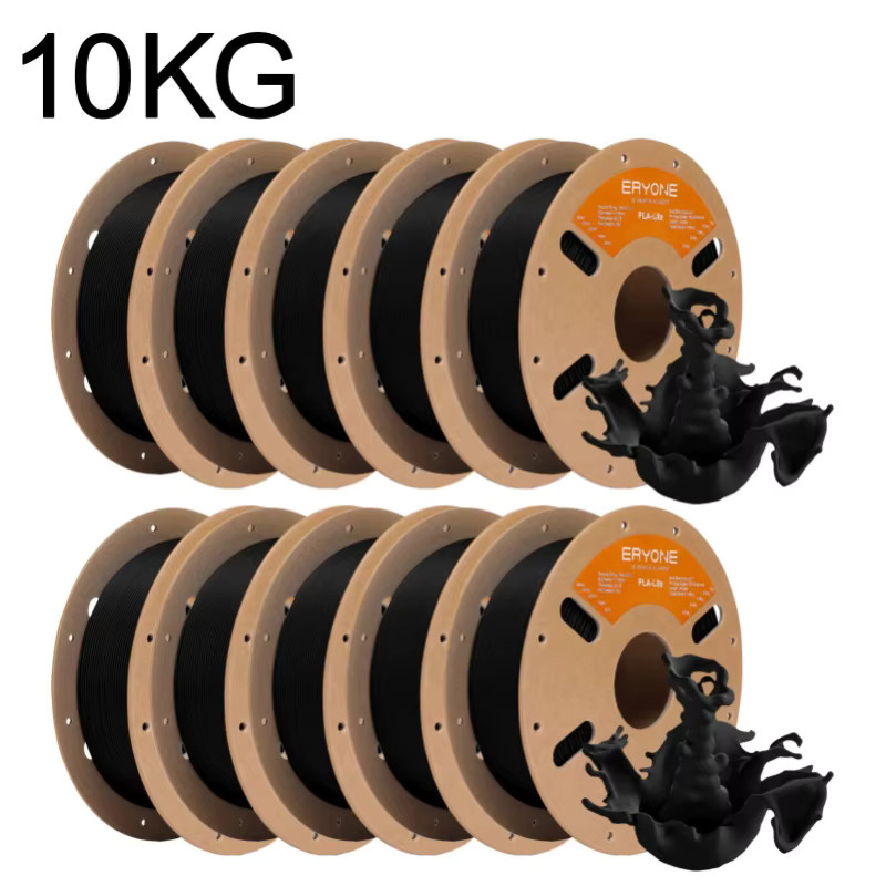 ERYONE PLA-Lite Filament 1,75mm für FDM 3D-Drucker, Matt, 10kg Großpackung (10 Spulen à 1kg), Farben: Grau und Schwarz - Bild 5
