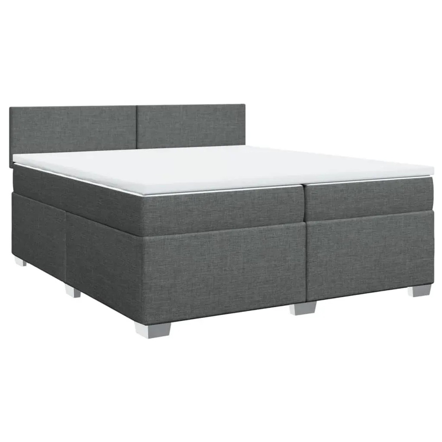 vidaXL Boxspringbett mit Matratze Hybrid-System in Grau, B/T: 200 x 200 cm - Bild 2