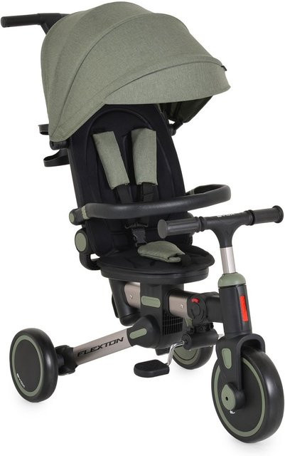 Byox Flexton 5 in 1 Dreirad Laufrad faltbar grün mit EVA-Reifen - Bild 1
