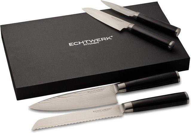 ECHTWERK Damastmesser Set 4-teilig in Silber - Bild 1
