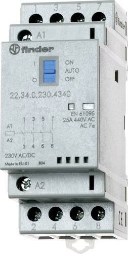Finder Installationsschütz 22.34.0.230.4740 in Grau mit 1 Öffner und 3 Schließern für 250 V/AC und 440 V/AC - Bild 1