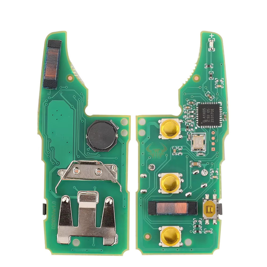 Jingyuqin AES Flip Auto Fernbedienung Schlüssel für VW Volkswagen Jetta Passat 2017 2018, 315 MHz, Schwarz - Bild 4