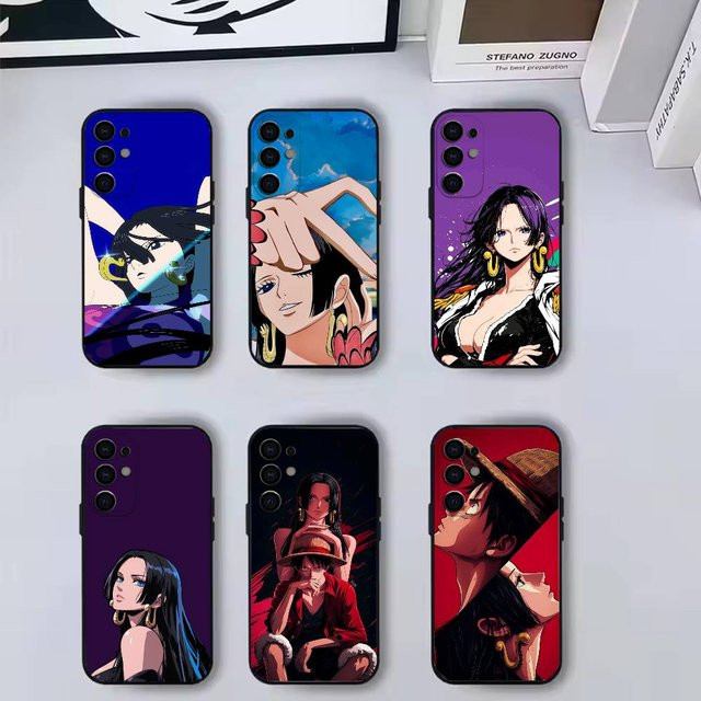 Handyhülle Boa Hancock Anime One Piece aus schwarzem Silikon für Samsung Galaxy S25 S24 S23 S22 S21 S20 Ultra Plus FE Lite - Bild 1