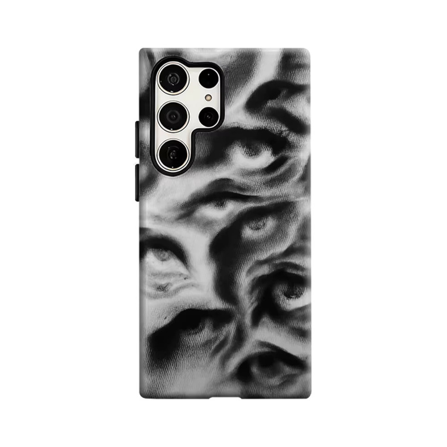 Stoßfeste Doppelschicht Handyhülle mit surrealem Augen-Design für Samsung Galaxy S25 Ultra, S24 und S23 Ultra Plus in Multicolour - Bild 6
