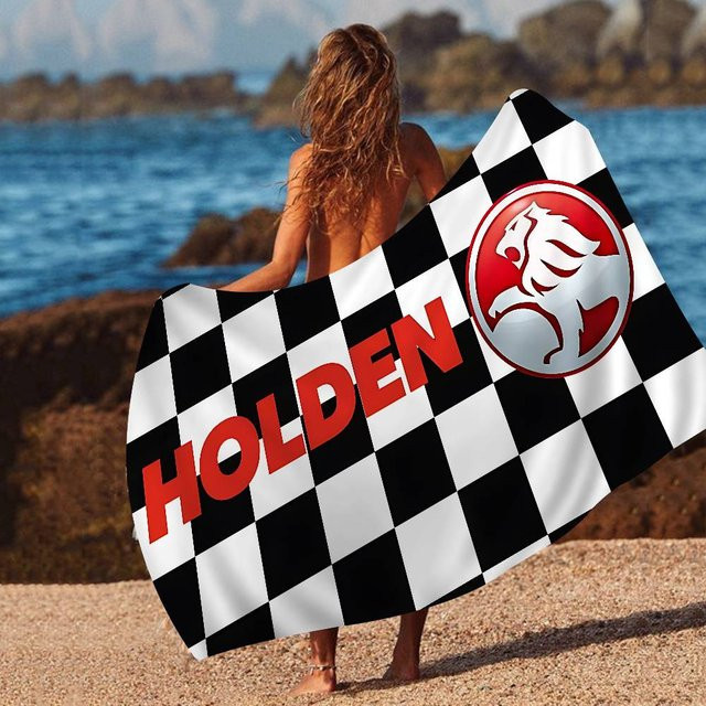 H-Holdens Mikrofaser Strandtuch aus Baumwolle und Polyester, schnelltrocknend und super saugfähig, Schwarz, 30 x 30 cm - Bild 1