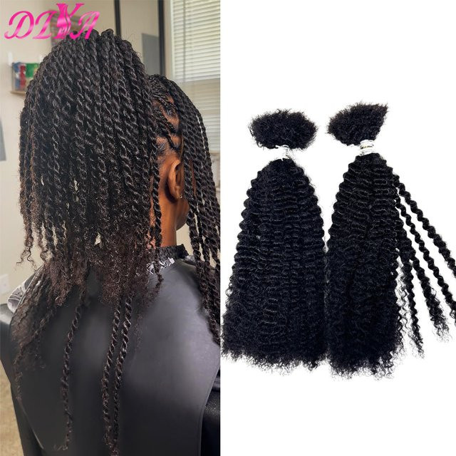 Magic Wave Afro Kinky Echthaar, 16 Zoll, 30g, Unisex - Bild 1