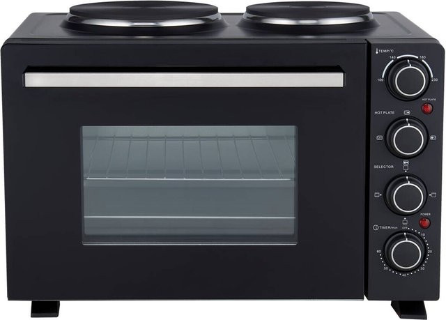 Pocoline Mini-Backofen in Silber und Schwarz mit 30 l Volumen, B/H/T: 42,6 x 35,7 x 51,1 cm - Bild 1
