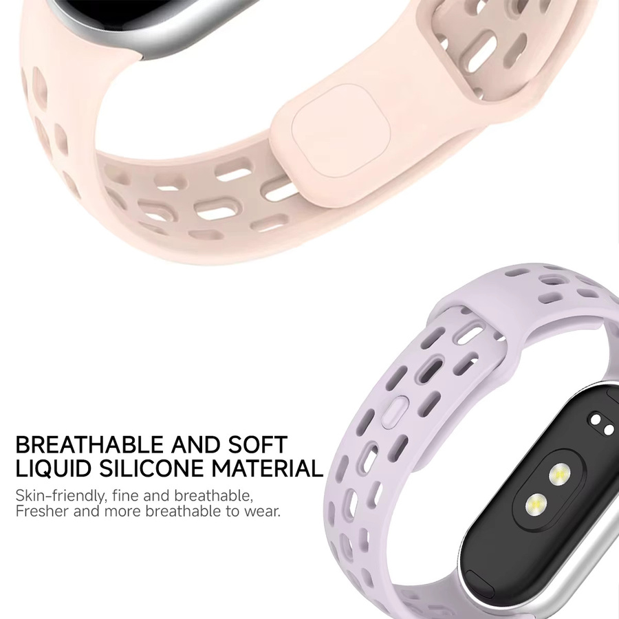 FancyWrist Ersatz TPU-Armband für Xiaomi Mi Band 10, 9, 8 in Grün, atmungsaktives Sportarmband für Unisex - Bild 2