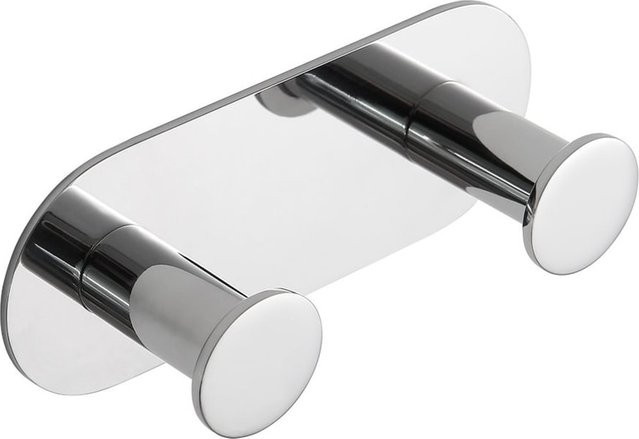 Brillantbad BEASY Kleiderhaken aus Edelstahl poliert in Silber, zum Kleben, B/T/H: 3,1 x 11,5 x 4,5 cm - Bild 1