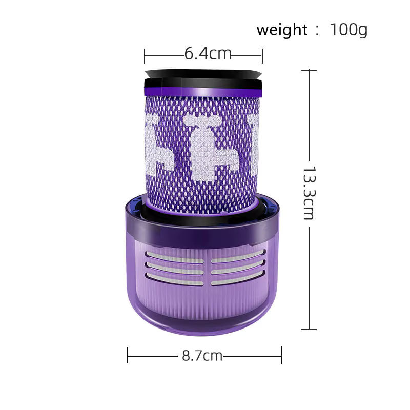 Waschbarer Ersatz-Vakuumfilter in Purple kompatibel mit Dyson V12 Detect Slim, Teilenummer 971517-01 - Bild 2