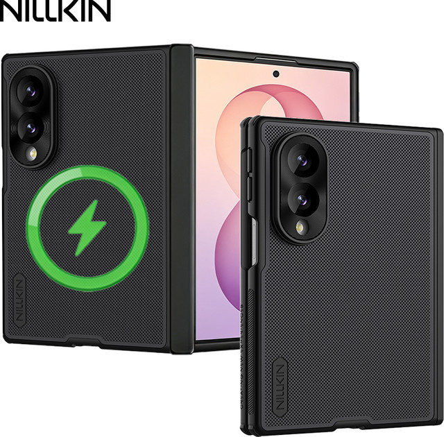 NILLKIN MagSafe Hülle für Samsung Galaxy Z Fold 8, stoßfeste magnetische Rückabdeckung in Schwarz - Bild 1