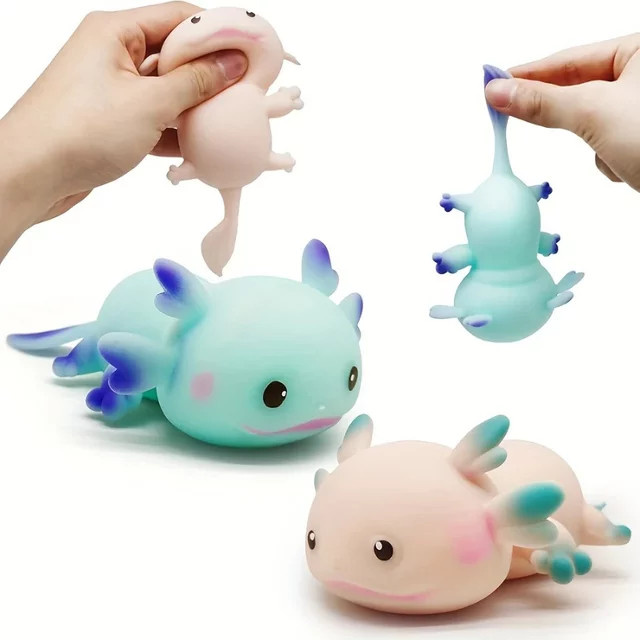 Bandai Axolotl Quetschball, Squishy, pink, multicolour - Bild 1