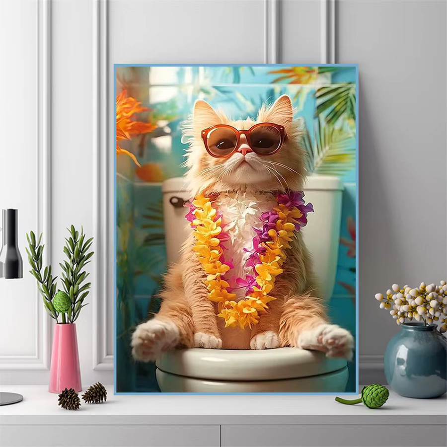 EverShine Diamant-Mosaik Katze Bild als Strass-Stickerei Set, Mehrfarbig, B/H: 20 x 30 cm - Bild 3