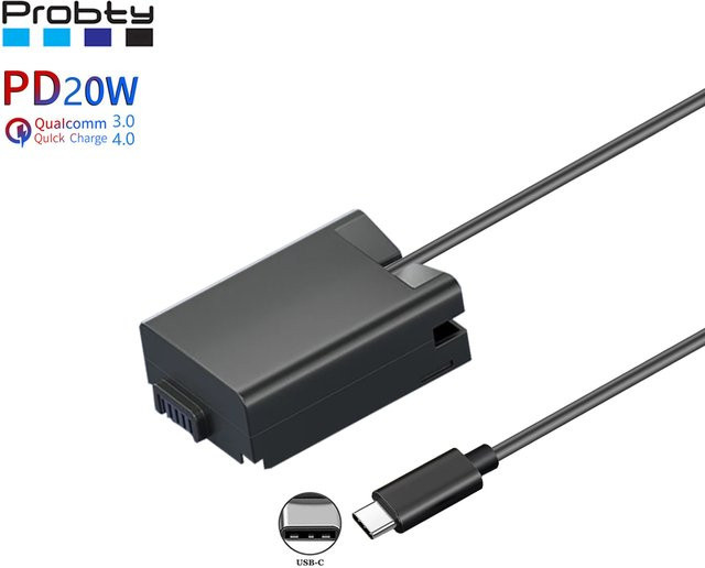 Nikon EP-5G Dummy-Akku-Netzteil mit USB-C Anschluss für ZFC, Z50 und Z30 Kameras in Schwarz - Bild 1