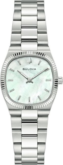Bulova Damenuhr Super Seville, Quarz, Edelstahl, 25 mm, Weiß - Bild 1