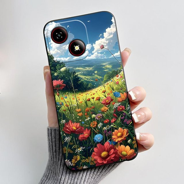 ZTE Blade A35e Silikon Handyhülle in Grau mit mattem Finish - Bild 1