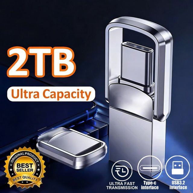 BMAD USB-C Flash-Laufwerk in Silber für PC und Smartphone - Bild 1