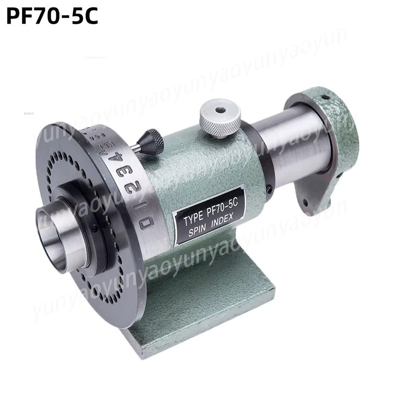 PF70-5C Indexierkopfhalter für Fräs- und Schleifmaschinen, passend für 2-5 Zoll Standardfutter, Grau, Breite: 236,0 cm, Tiefe: 134,0 cm - Bild 2