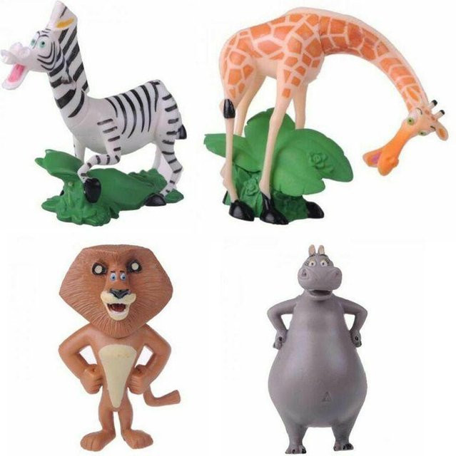 DewBloom Madagascar Disney Actionfiguren, 4-teiliges Set, ab 3 Jahren - Bild 1
