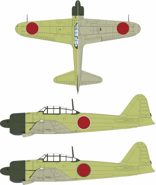 Tamiya A6M5 Zero - National marking, Fahrzeug, 1:32, Grün - Bild 1
