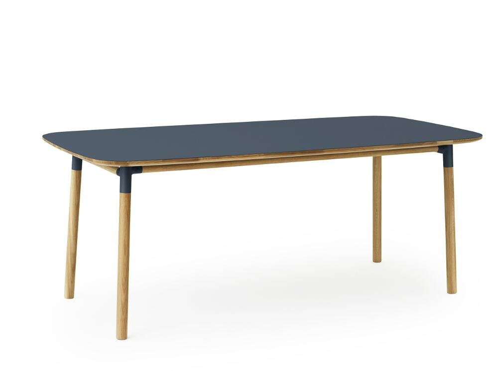 Normann Copenhagen Form Tisch in Blau mit Eiche und Linoleum im nordischen Stil - Bild 2