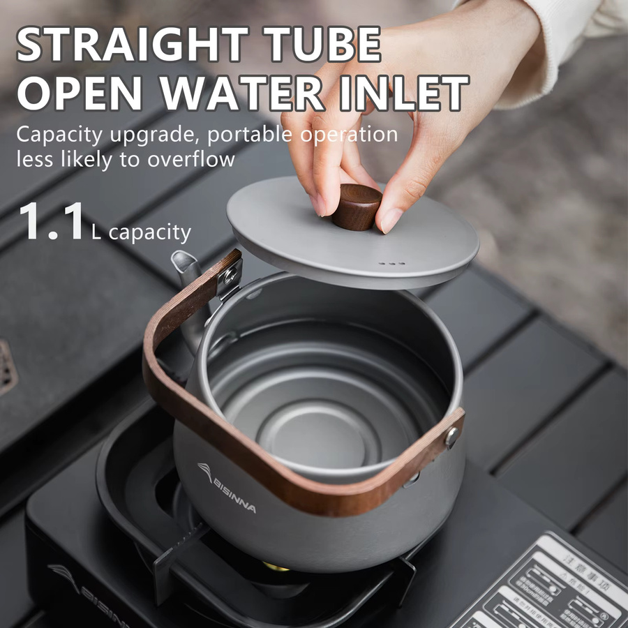 BISINNA Camping-Wasserkocher aus Aluminiumlegierung, 1,1 l - Bild 3