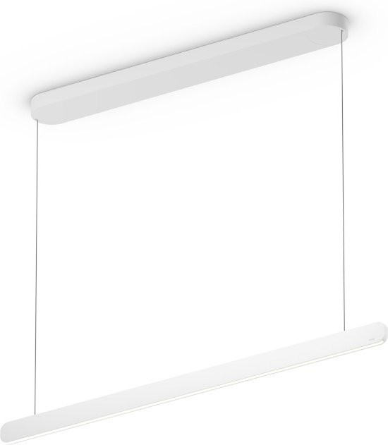 Occhio Mito linear volo 100 up LED-Pendelleuchte in Weiß matt mit Occhio air Modul und x-tra warm LED (2200K - 3500K), höhenverstellbar von 65-165 cm - Bild 1
